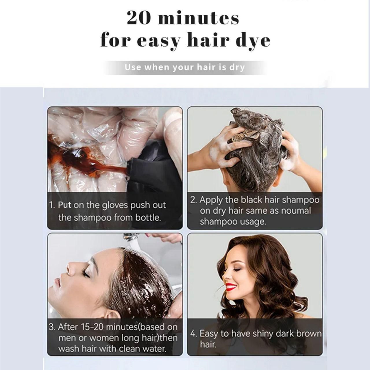 Long Lasting Natural Hair Dye Shampoo